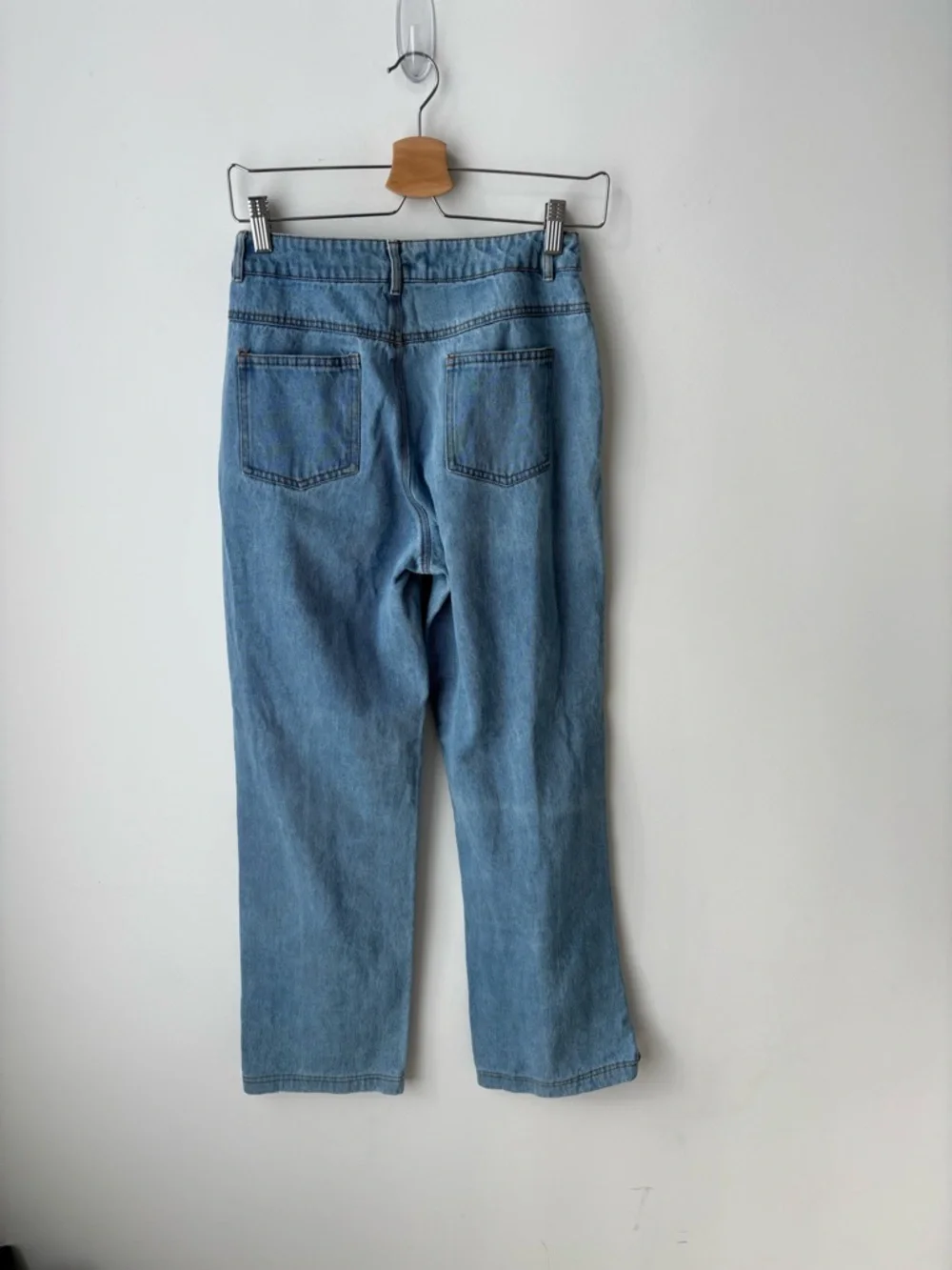 Adidas Denim Adibreak Pants Blue Snap Side Stripe Track Jeans Women S 25x29 - Picture 10 of 16